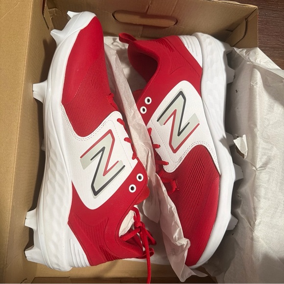 New Balance Other - New Balance Fresh Foam PL3000R v6 Molded Baseball Cleats Red/White Sz 16